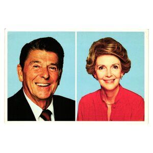 Ronald Nancy Reagan Collectors Series Postcard Silberne Distinctive Vintage Rare